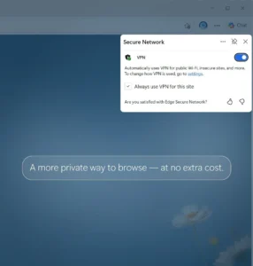 Microsoft Edge Secure Network VPN
