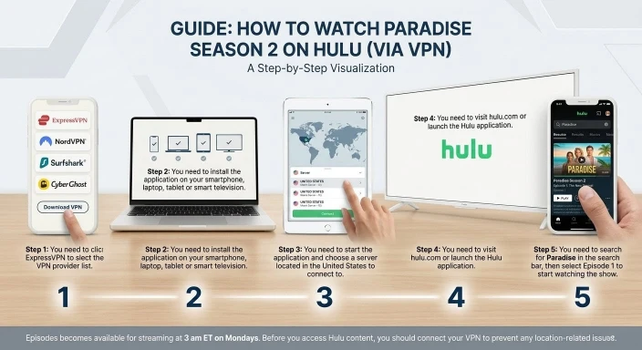 Steps To Watch Paradise Season 2 From Anywhere Using a VPN