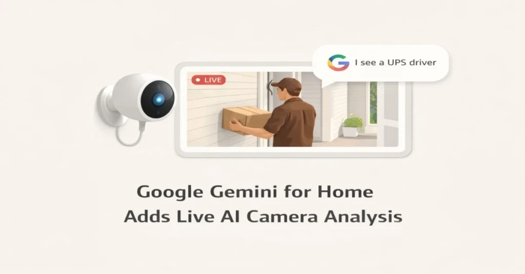 Gemini for Home Adds Live AI Camera Analysis with Live Search