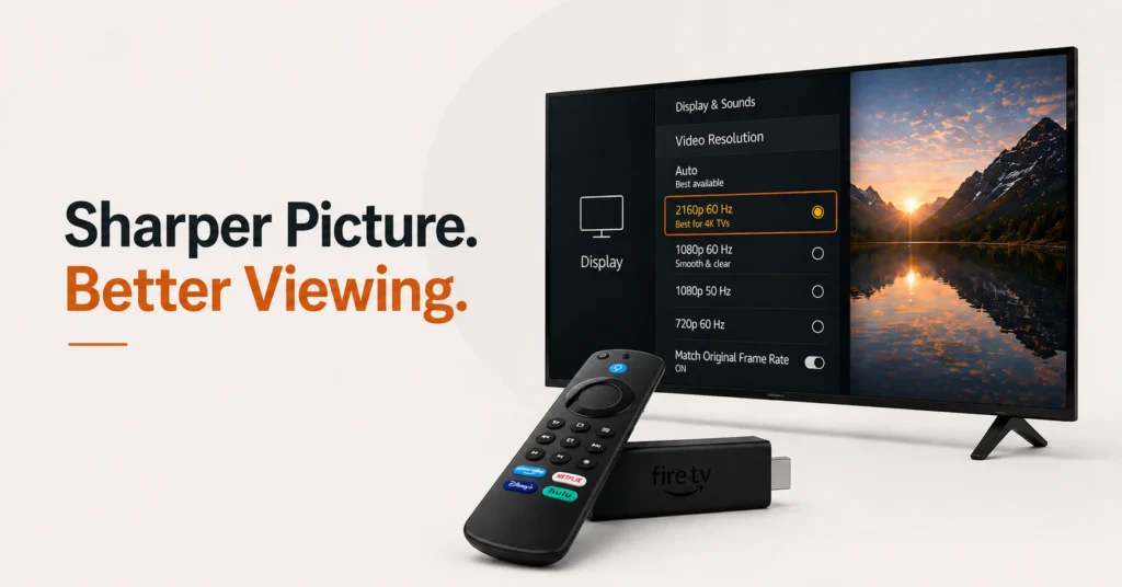 How do I change the resolution on Firestick?