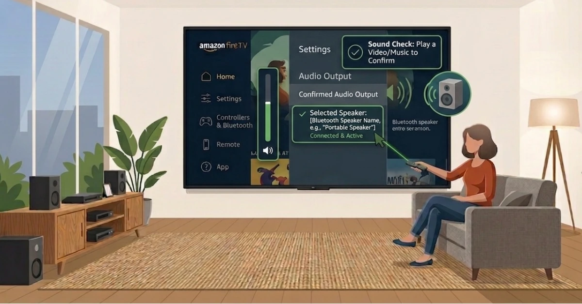 Connect a bluetooth speaker to firestick