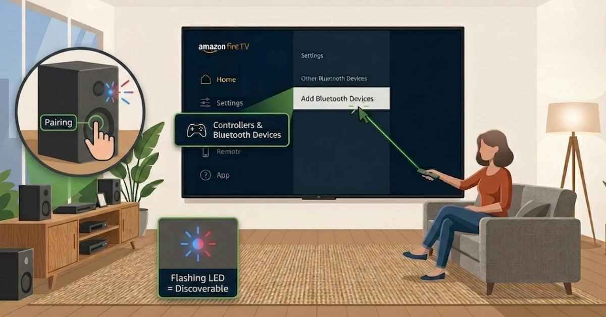 Connect a bluetooth speaker to firestick