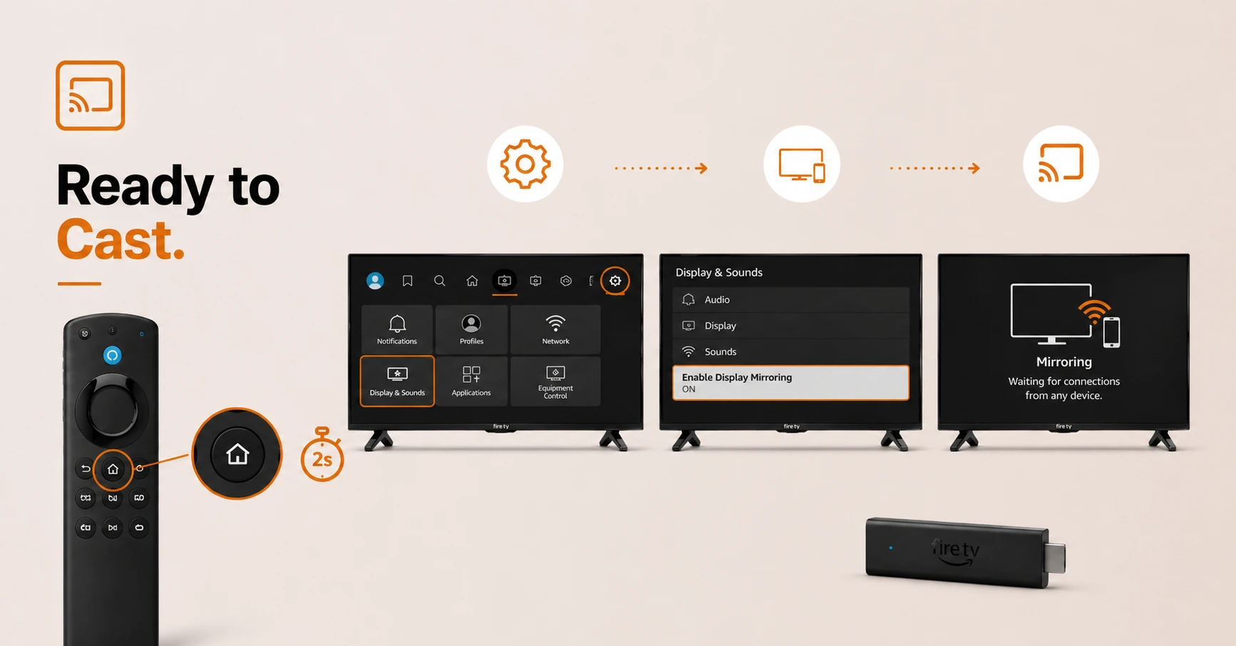 Enable Mirroring on Firestick