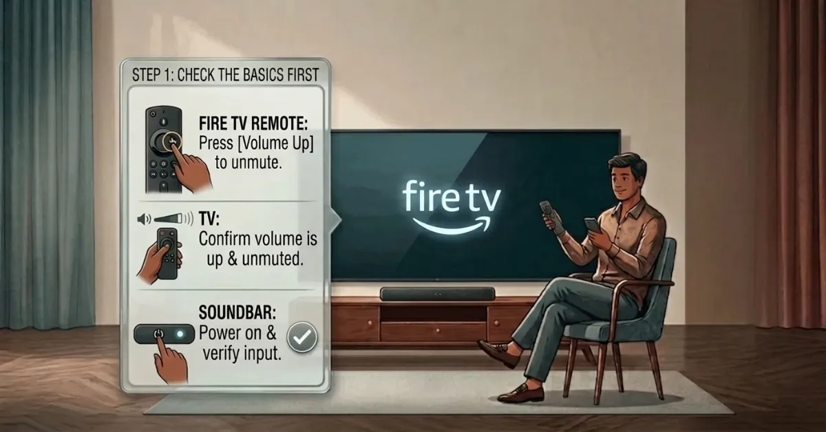 How do I fix no sound on Firestick?