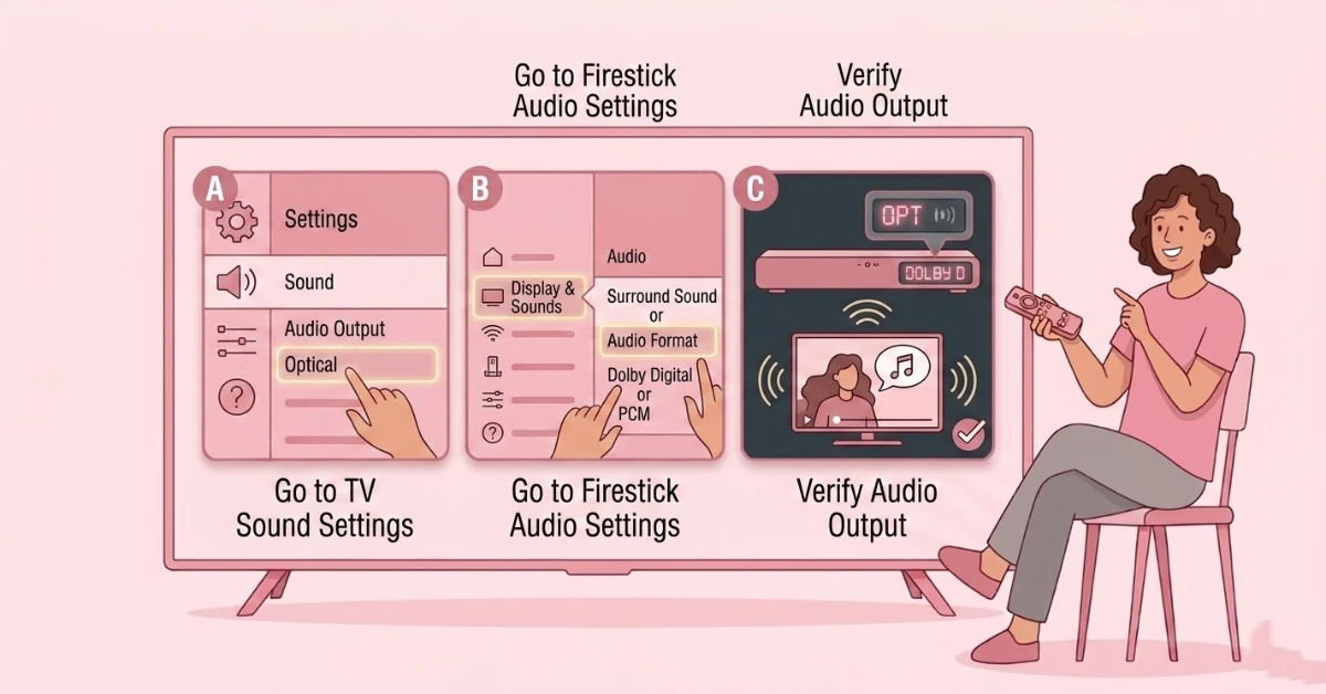 How do I connect a soundbar to Firestick?