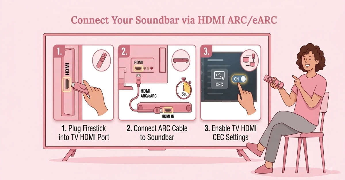 How do I connect a soundbar to Firestick?