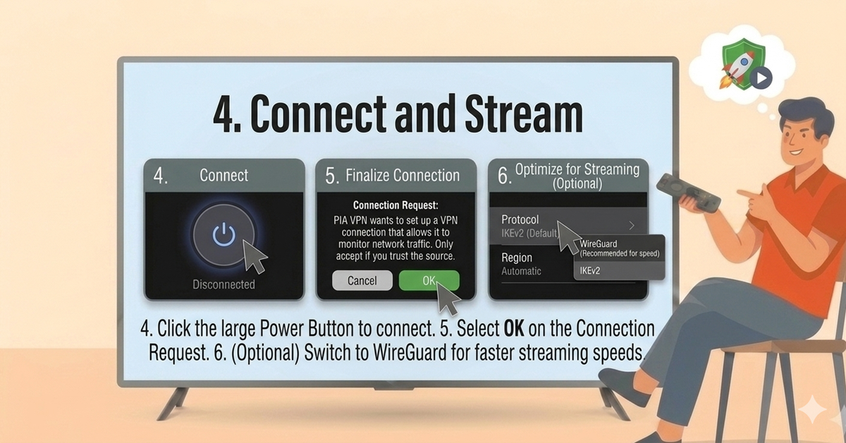 Connect and Stream