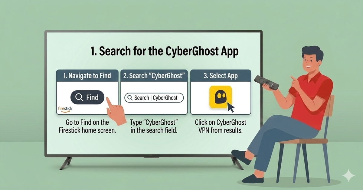 Search for the CyberGhost App