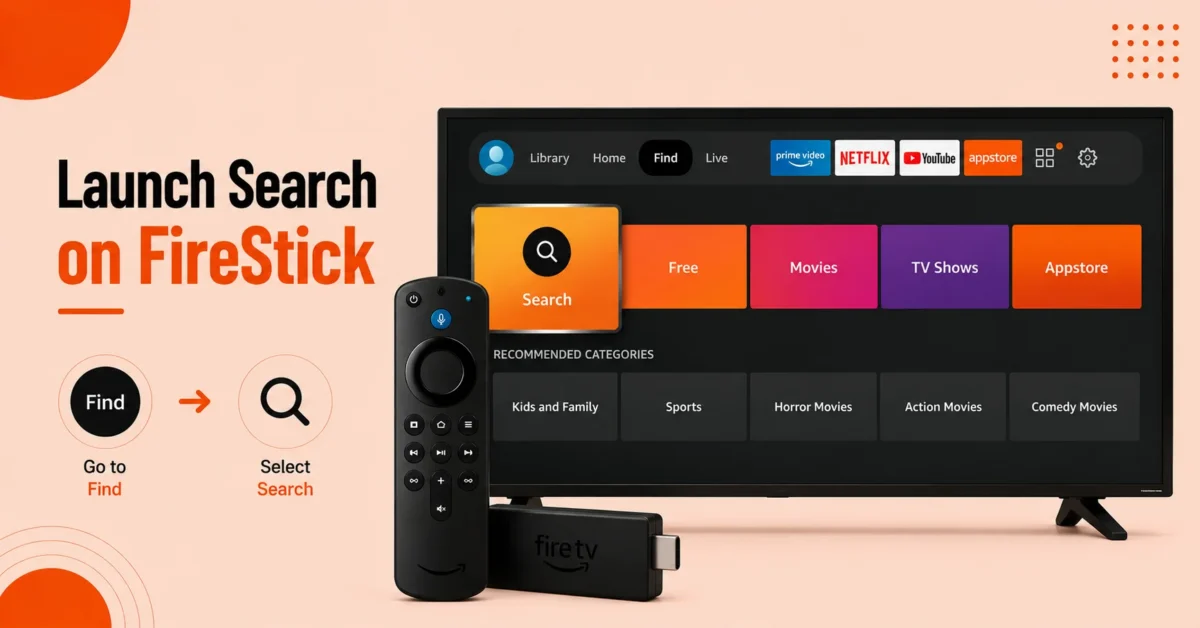 Open FireStick Search Menu