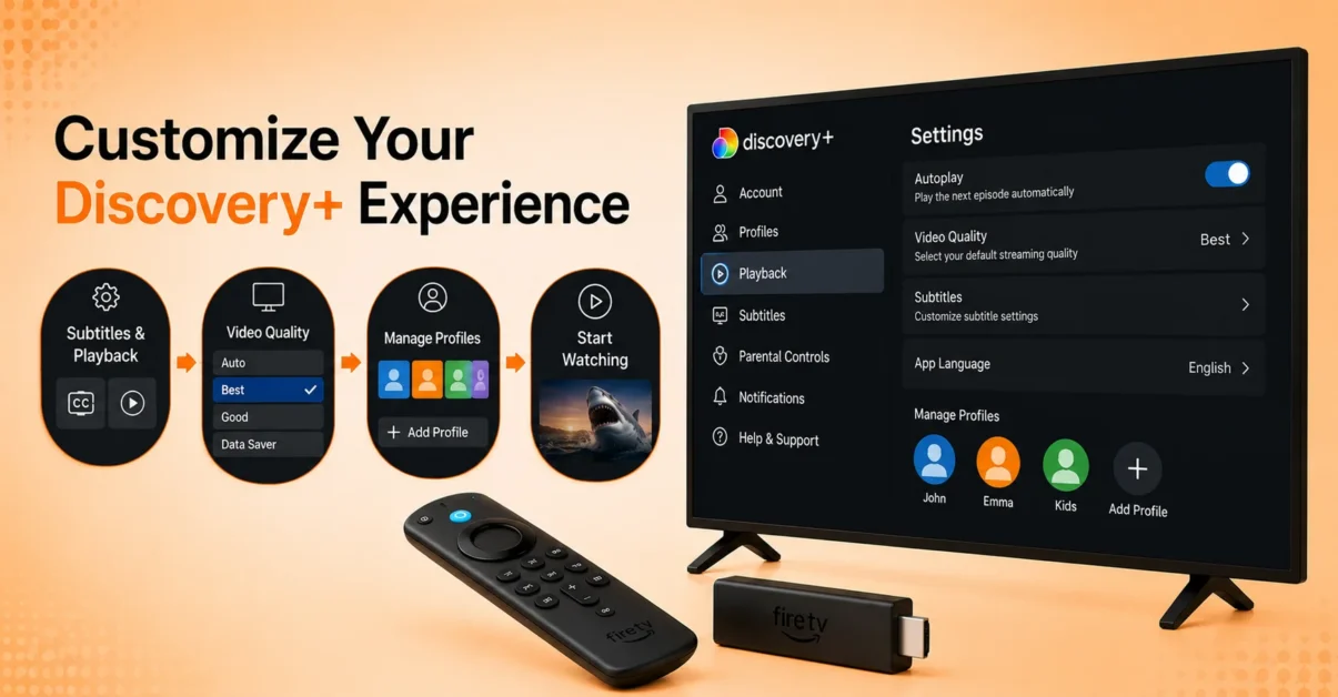 Adjust Discovery+ Streaming Preferences