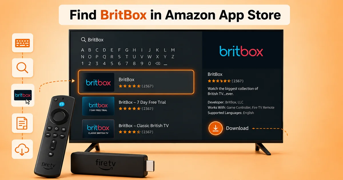 Locate BritBox in the App Store