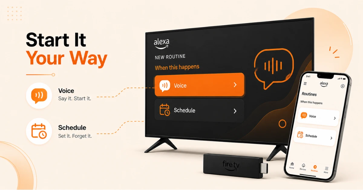 How do I set up Alexa routines with Firestick?