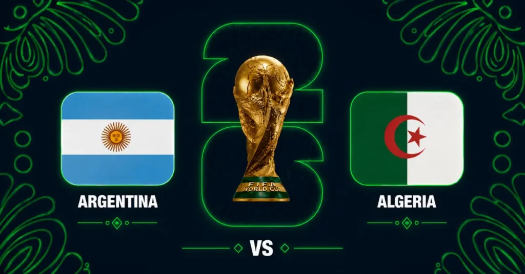 Watch Argentina vs Algeria Live, FIFA World Cup