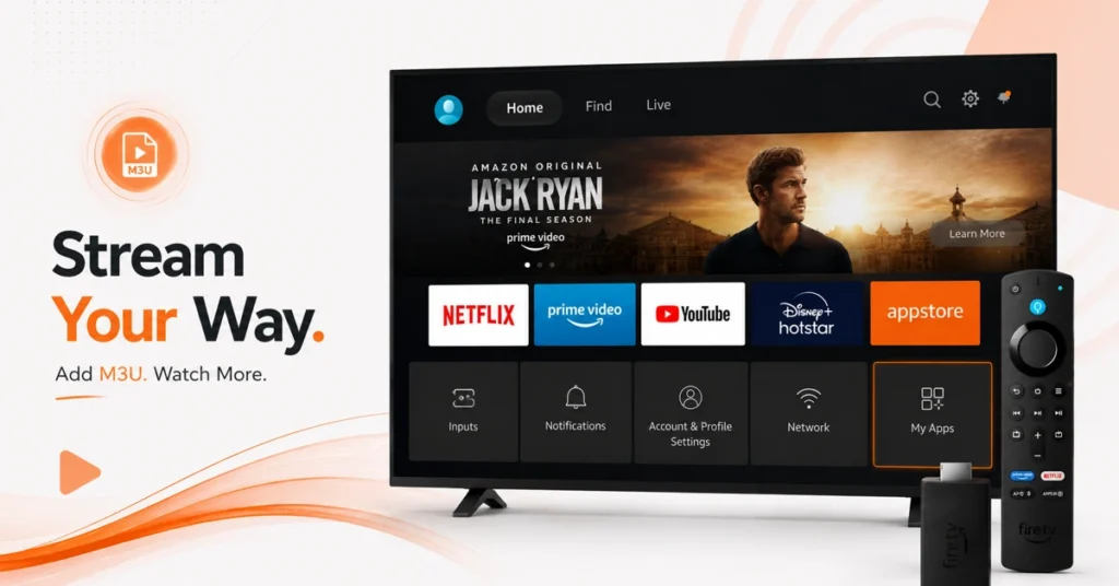 How to Add M3U Playlist to Firestick (Step-by-Step)
