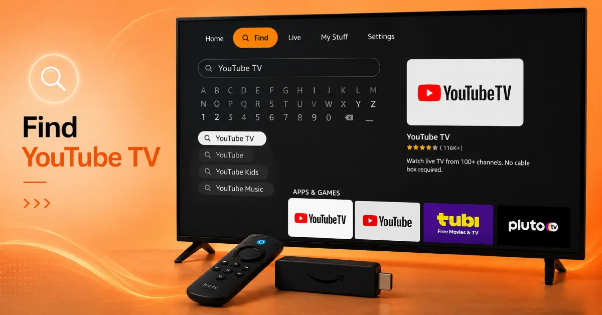 Search for YouTube TV
