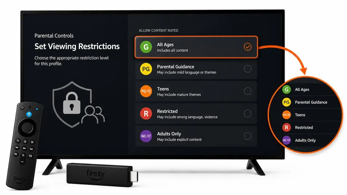 How do I block Adult content on Firestick?