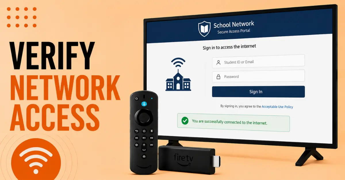 How to use firestick on school network