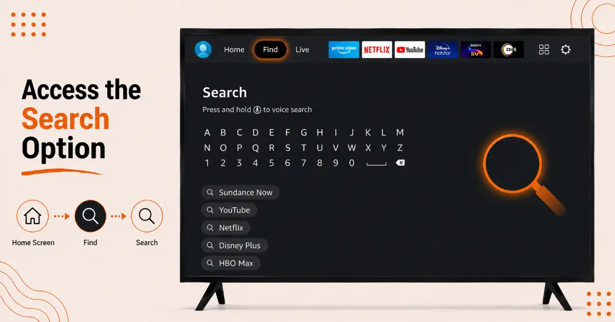 Open the Search Option
