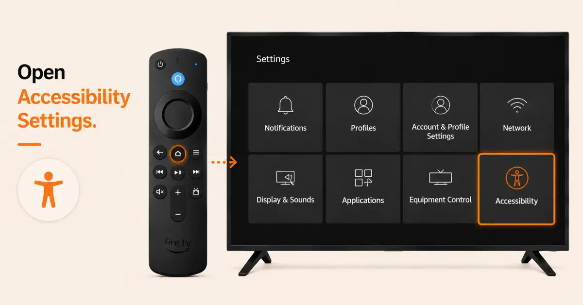 Open Accessibility Settings on Firestick