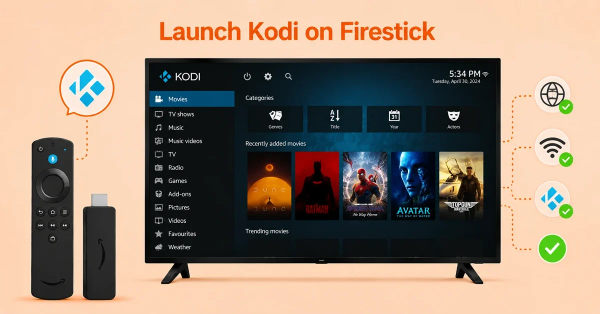 Open Kodi on Firestick