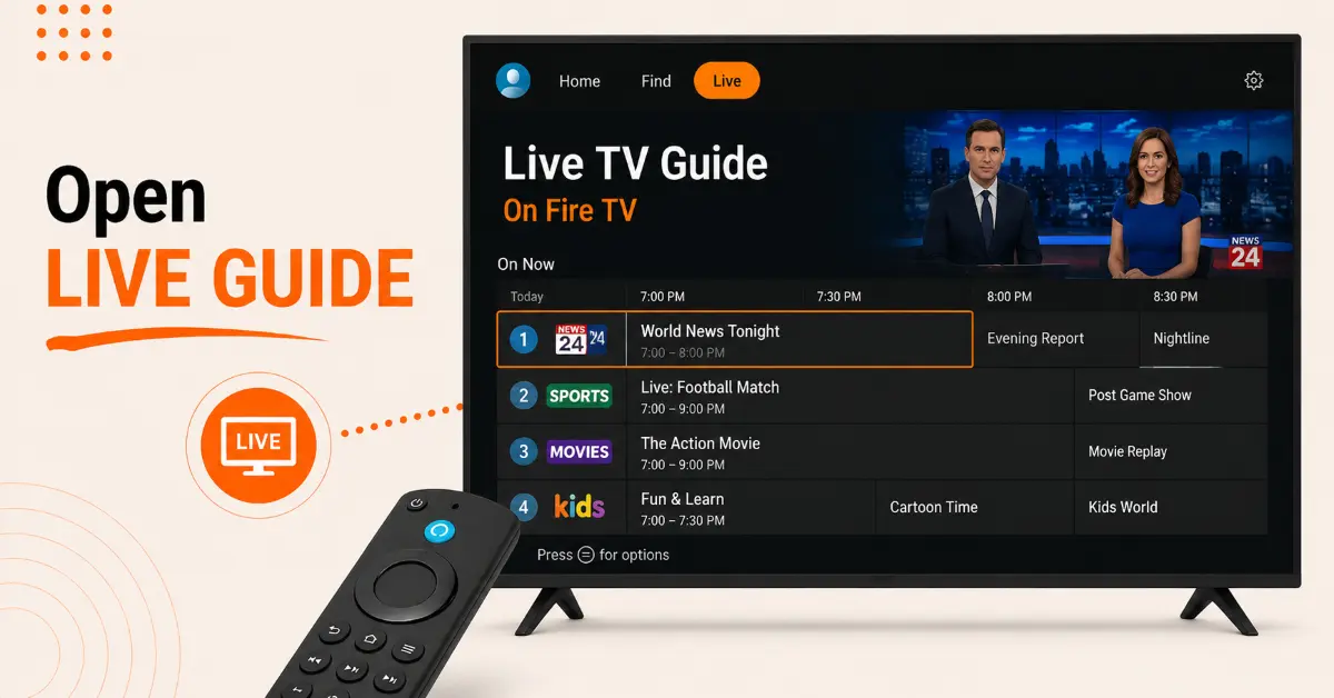 Open the Fire TV Live Guide