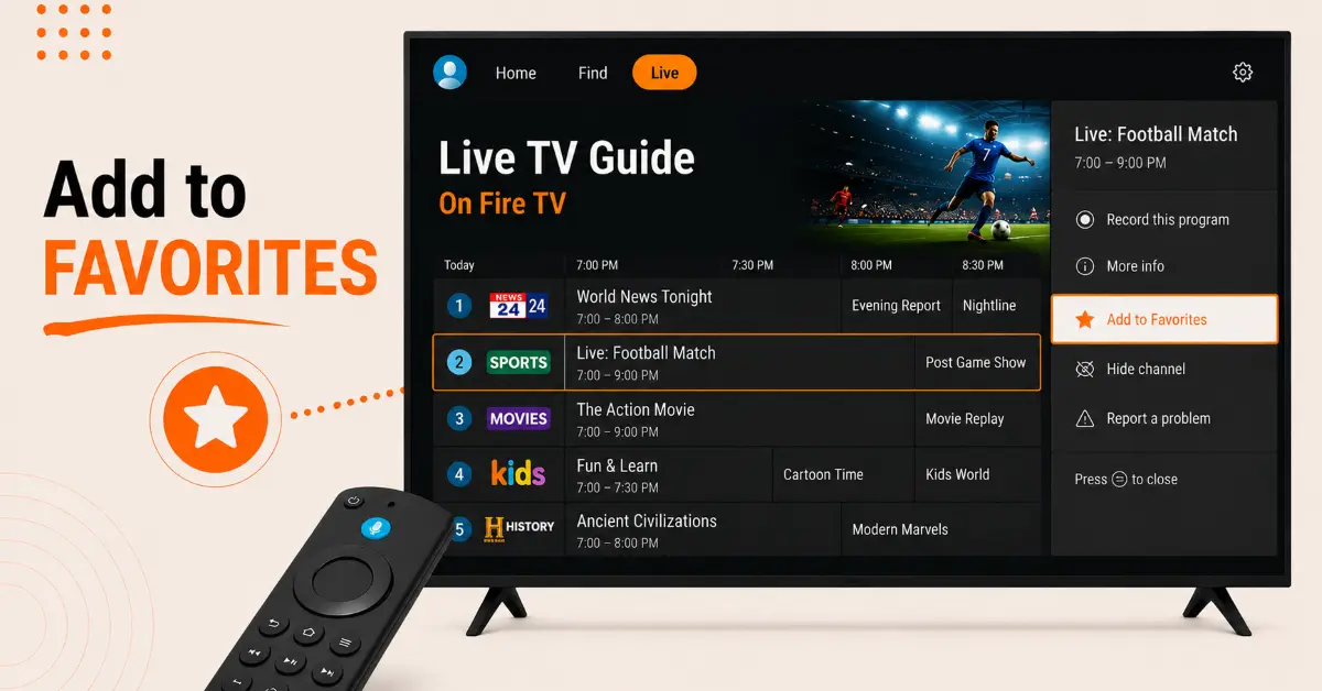 Add the Channel to Favorites