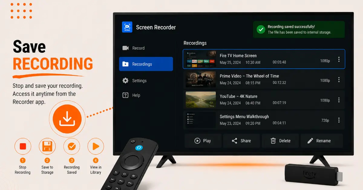 Save and Access the Recording