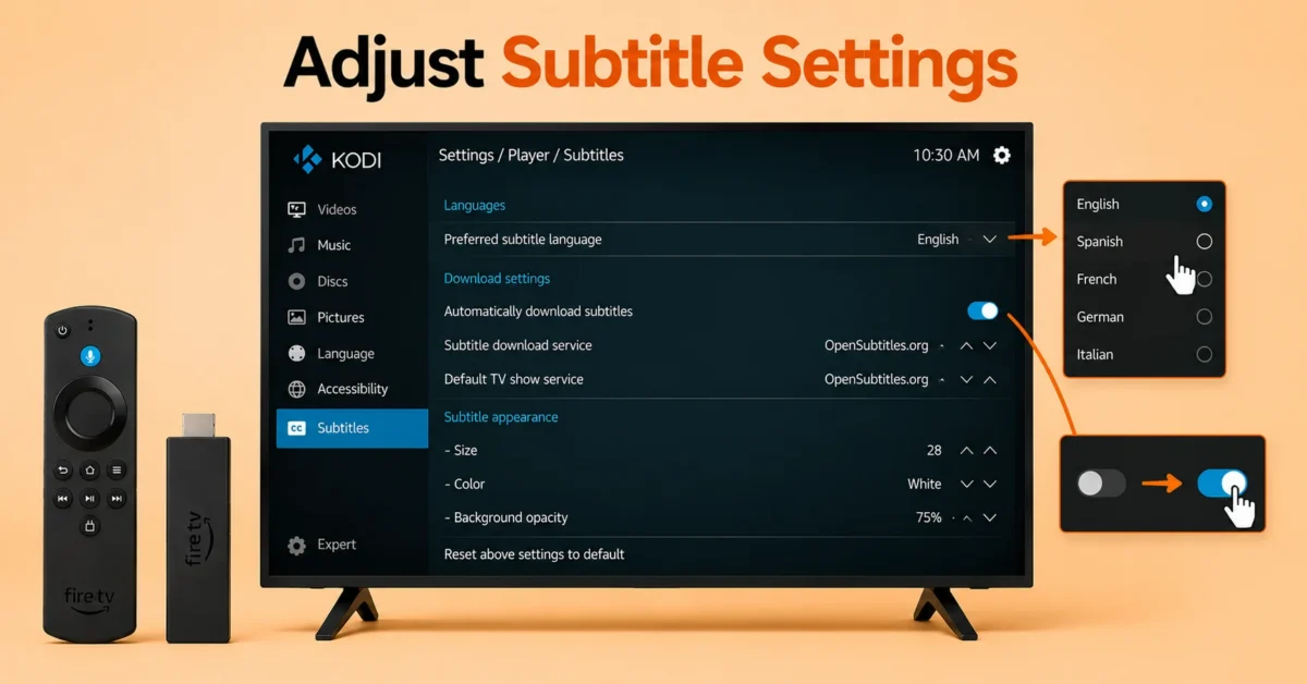 Configure Subtitle Preferences