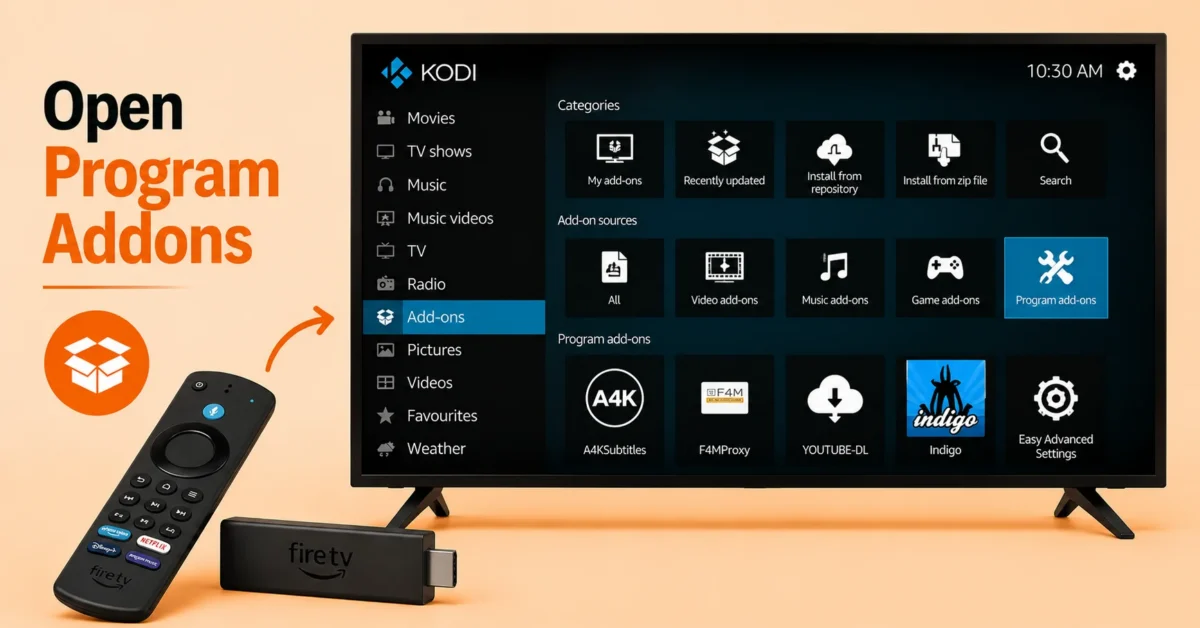 Access the Program Addons Section