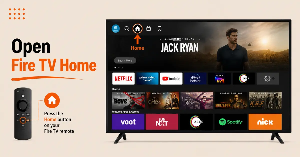 Open the Fire TV Home Screen