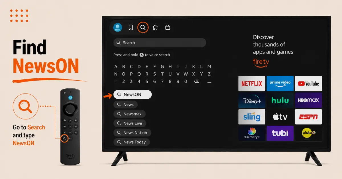 Search for the NewsON App