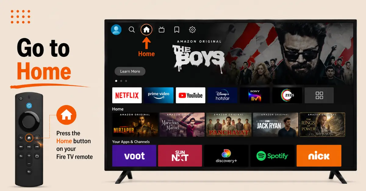 Open Fire TV Home