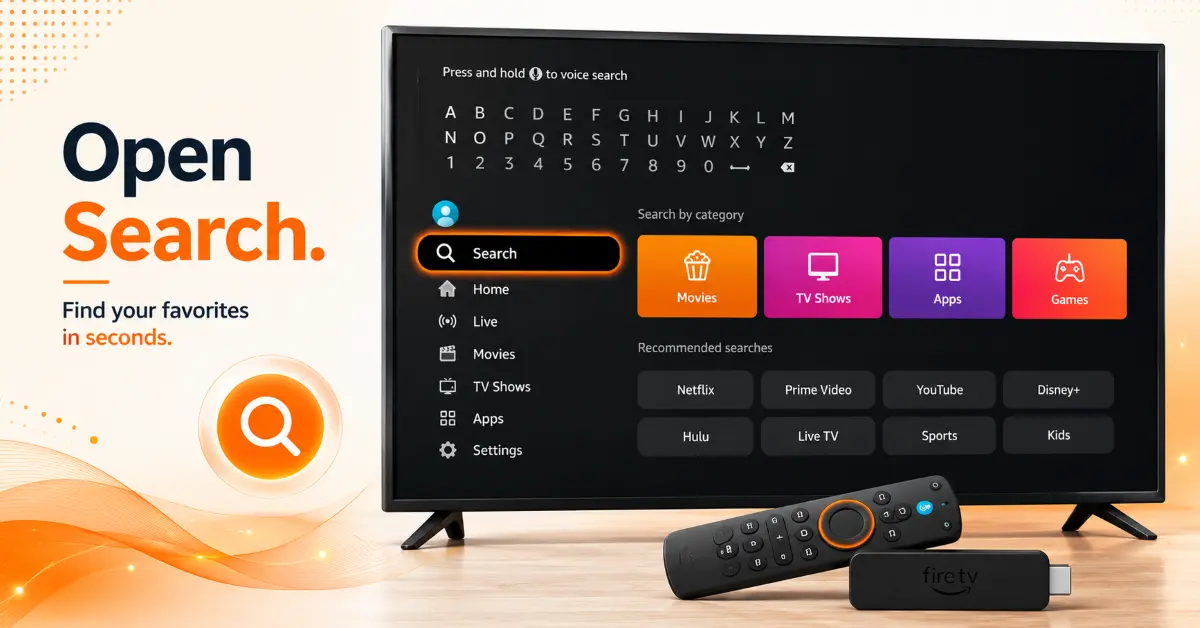 Open the Search Feature on Firestick