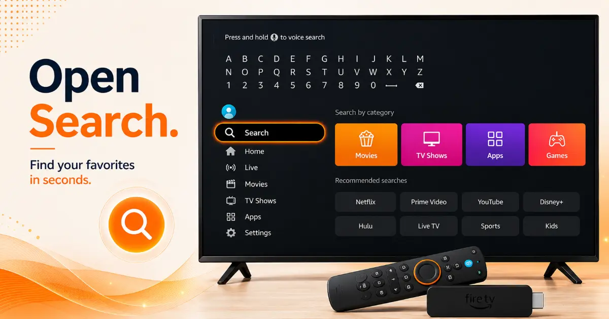 Open the Search Feature on Firestick