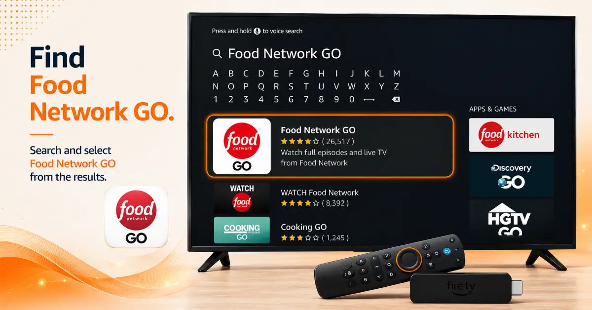 Search for Food Network GO