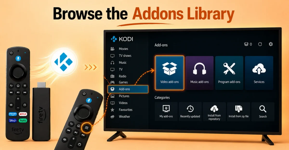 Access the Addons Section