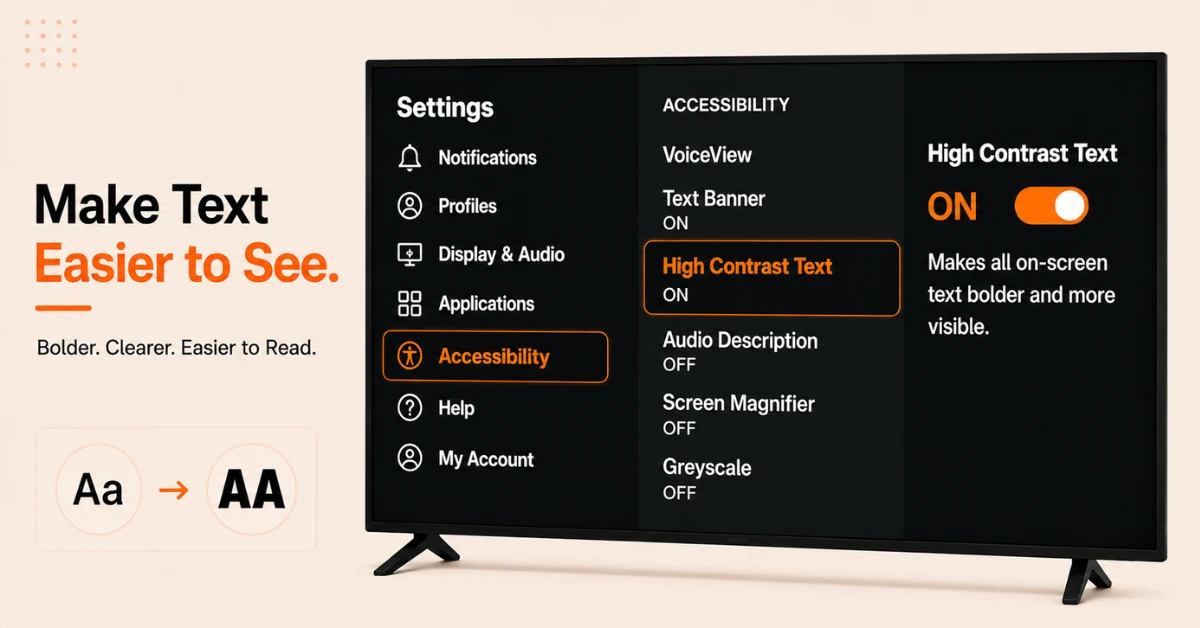 how to make firestick interface larger for accessibility