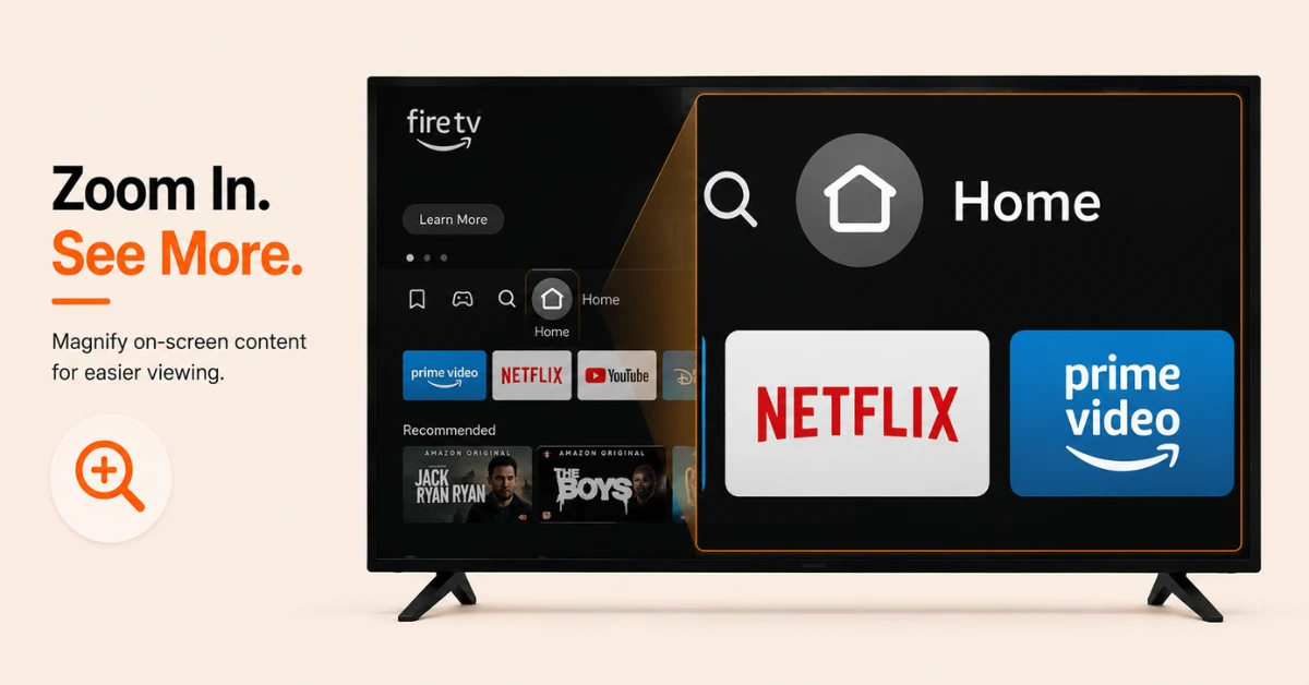 how to make firestick interface larger for accessibility