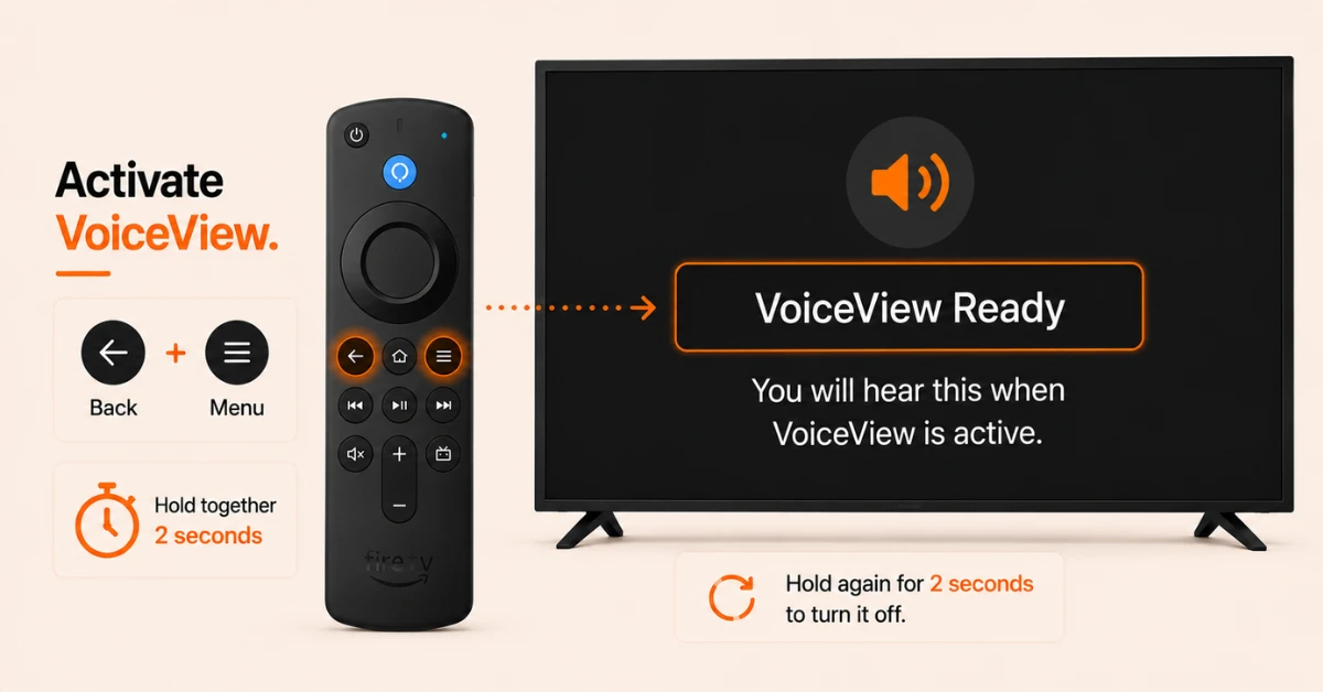 how to set up screen reader on firestick