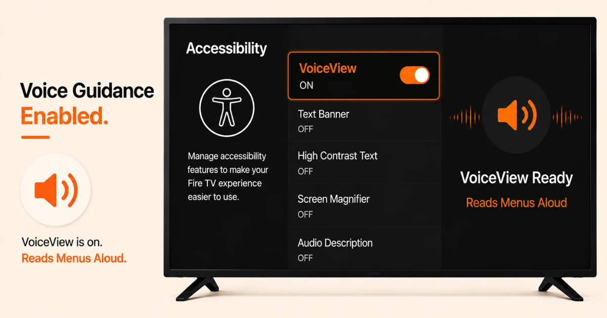 how to set up screen reader on firestick