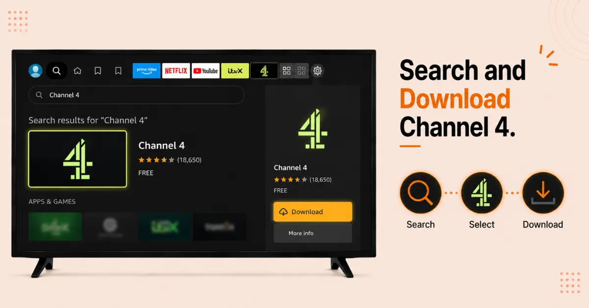 how to get channel 4 on firestick