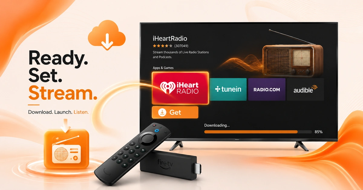 Download and install your preferred radio app.
