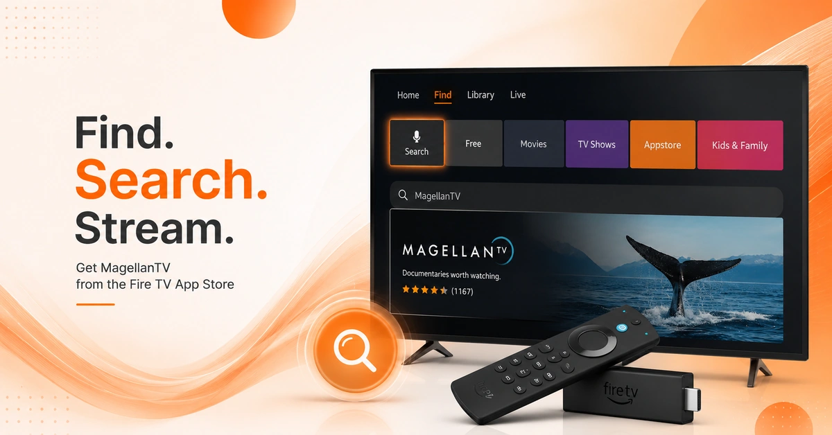 Search for MagellanTV in Firestick App Store