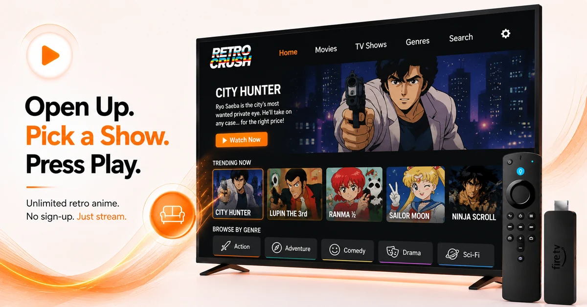 Open the RetroCrush App and Start Watching