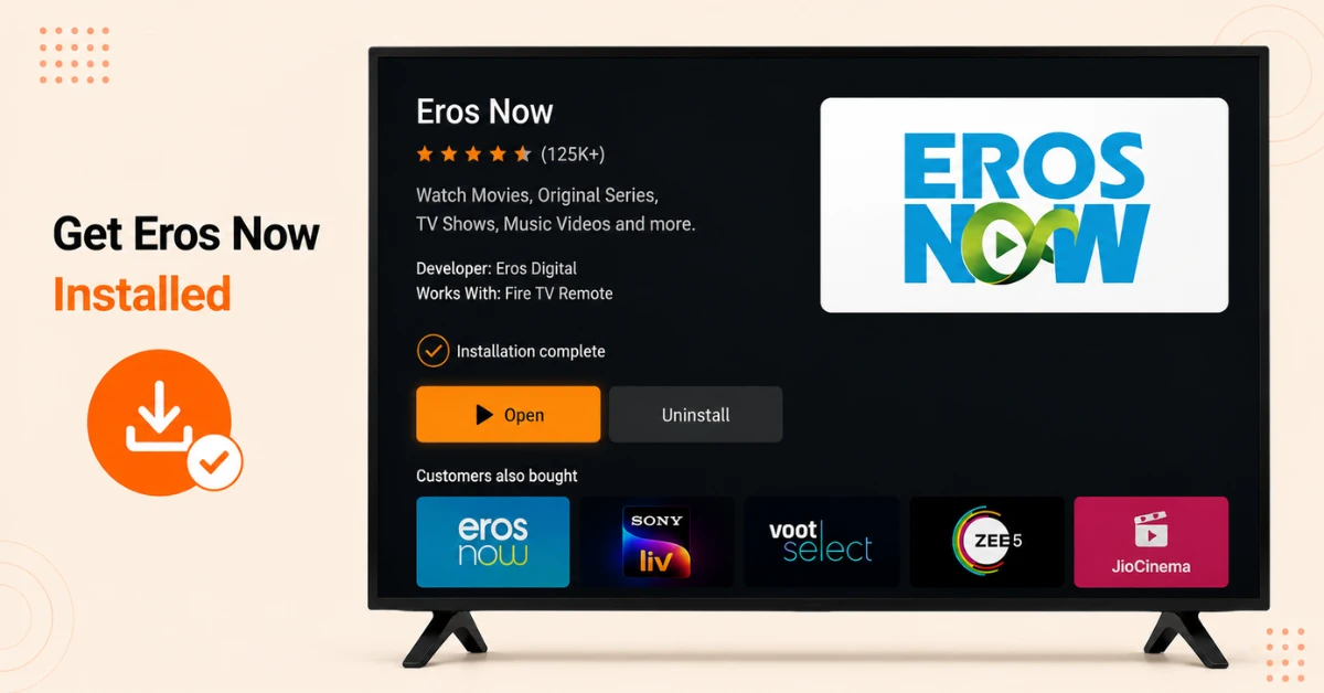 eros now on firestick