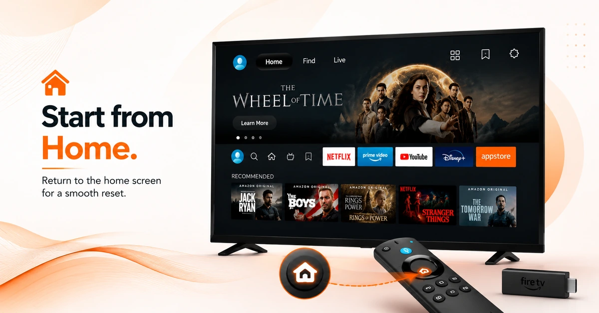 How to Restart Firestick Using Remote Shortcut (Step 1)