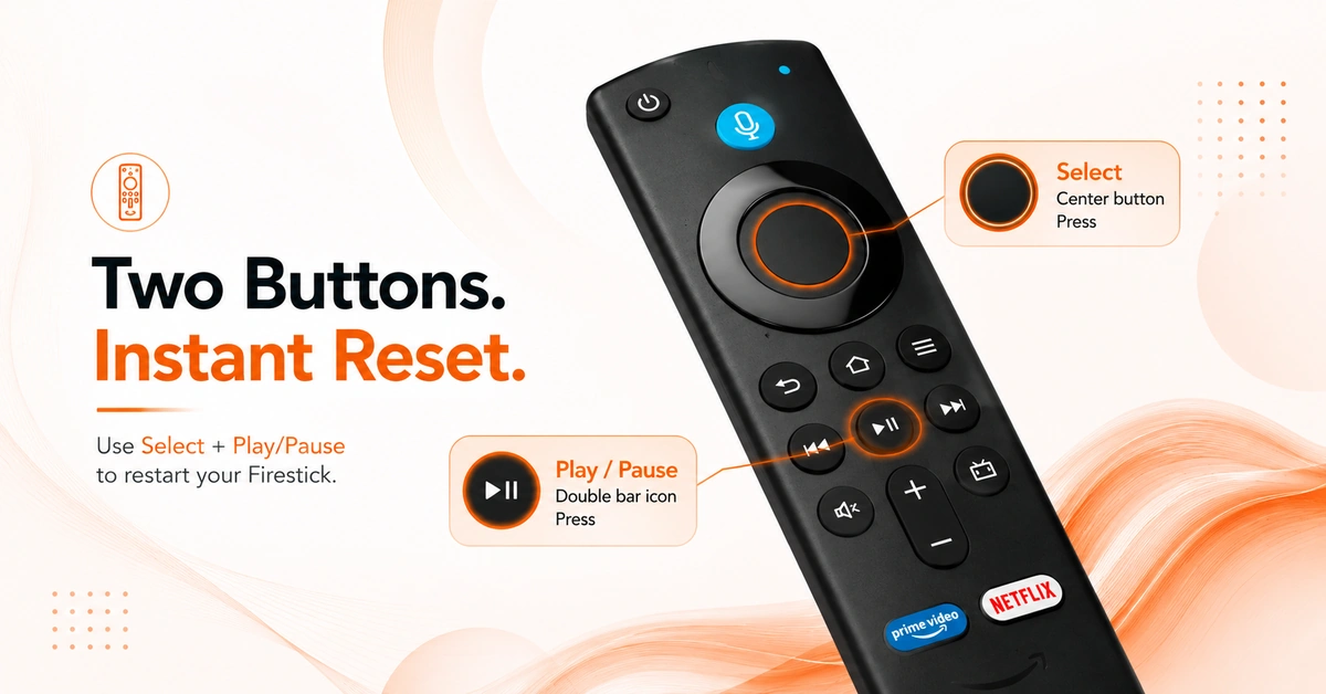 How to Restart Firestick Using Remote Shortcut (Step 2)