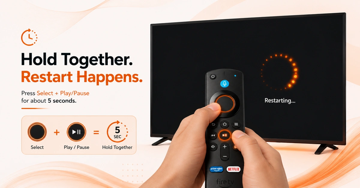 How to Restart Firestick Using Remote Shortcut (Step 3)